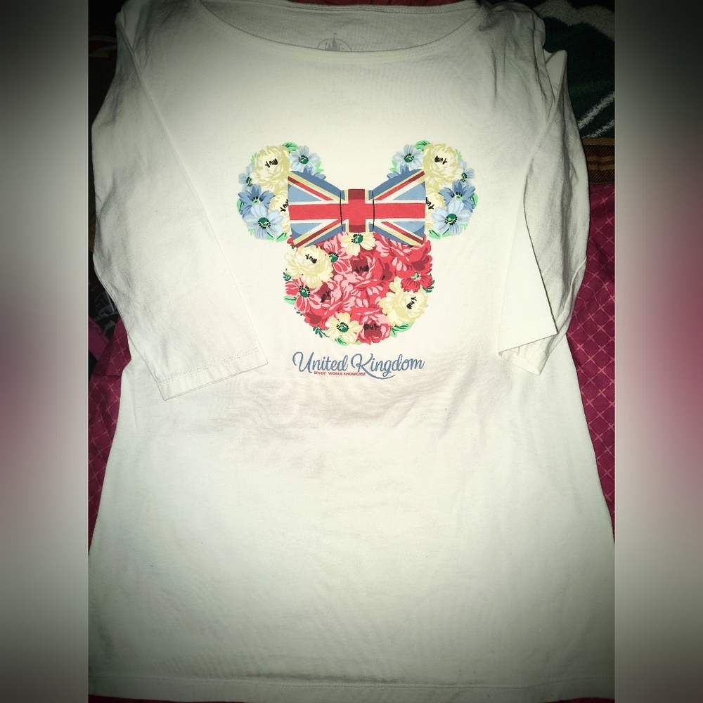 Disney Epcot United Kingdom World Showcase Tea Roses Mickey Shirt